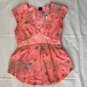 NWT Gap Silk Sleeveless Floral Print Top